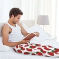 thumbnail image 5 of Pofeuu Hand Drawn Strawberry Print Men's Pajama Pants, Soft Lounge Pajama Pants with big pockets for Men Plaid Pj Bottoms-XX-Large, 5 of 6