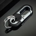 thumbnail image 1 of Cadena de Llave de Automóvil para Hombres, Buena Elasticidad de Metal de Doble Anillo Llavero Pulido Fino Resistente Al Desgaste para Las Llaves Colgantes Herramient de Bits, 1 of 7