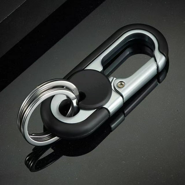 Cadena de Llave de Automóvil para Hombres, Buena Elasticidad de Metal de Doble Anillo Llavero Pulido Fino Resistente Al Desgaste para Las Llaves Colgantes Herramient de Bits