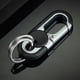 thumbnail image 1 of Cadena de Llave de Automóvil para Hombres, Buena Elasticidad de Metal de Doble Anillo Llavero Pulido Fino Resistente Al Desgaste para Las Llaves Colgantes Herramient de Bits, 1 of 7