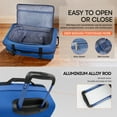 thumbnail image 3 of 30" Large Checked Luggage Expandable Softside Suitcase with Wheels Heavy-Duty Waterproof Wheeled Luggage Bag, Blue - TA069, 3 of 8