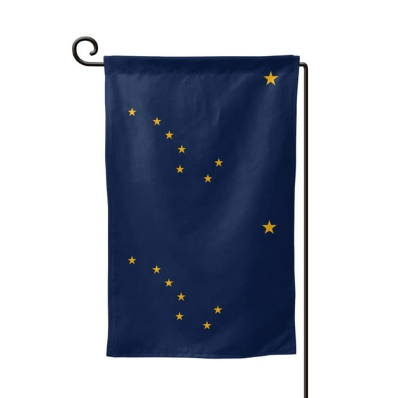 Alaska Flag Double Sided Garden Flag for Indoor Outdoor Decorations 12.5 * 18 Inches Square