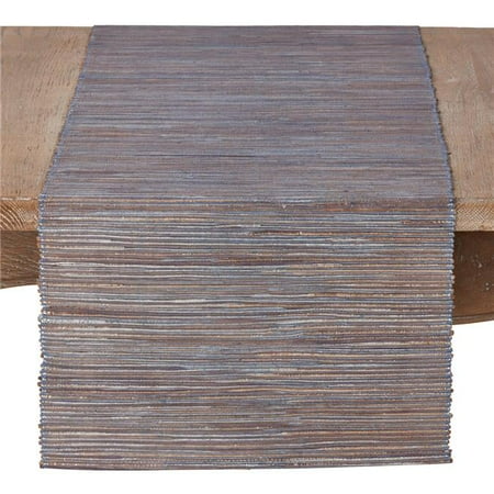 

Saro Lifestyle 217.BG1490B 14 x 90 in. Shimmering Woven Nubby Water Hyacinth Table Runner Brown