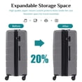 thumbnail image 5 of edx 28 Inch Hardside Expandable Luggage with Spinner Wheels, Checked-Large Lightweight Expandable Rolling Luggage with TSA Lock, Black, 5 of 7