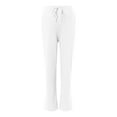 thumbnail image 3 of Ketyyh-chn99 Maternity Pants Women's Soft Maternity Solid Wide Leggings Yoga Active Wear White,L, 3 of 5