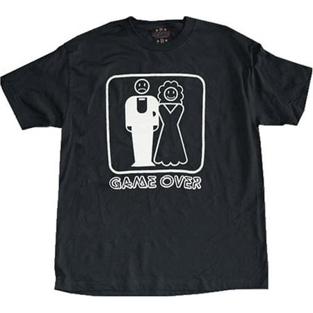 Game Over Marriage Funny Bride Groom Adult Navy (Best Man Advice To Bride And Groom)