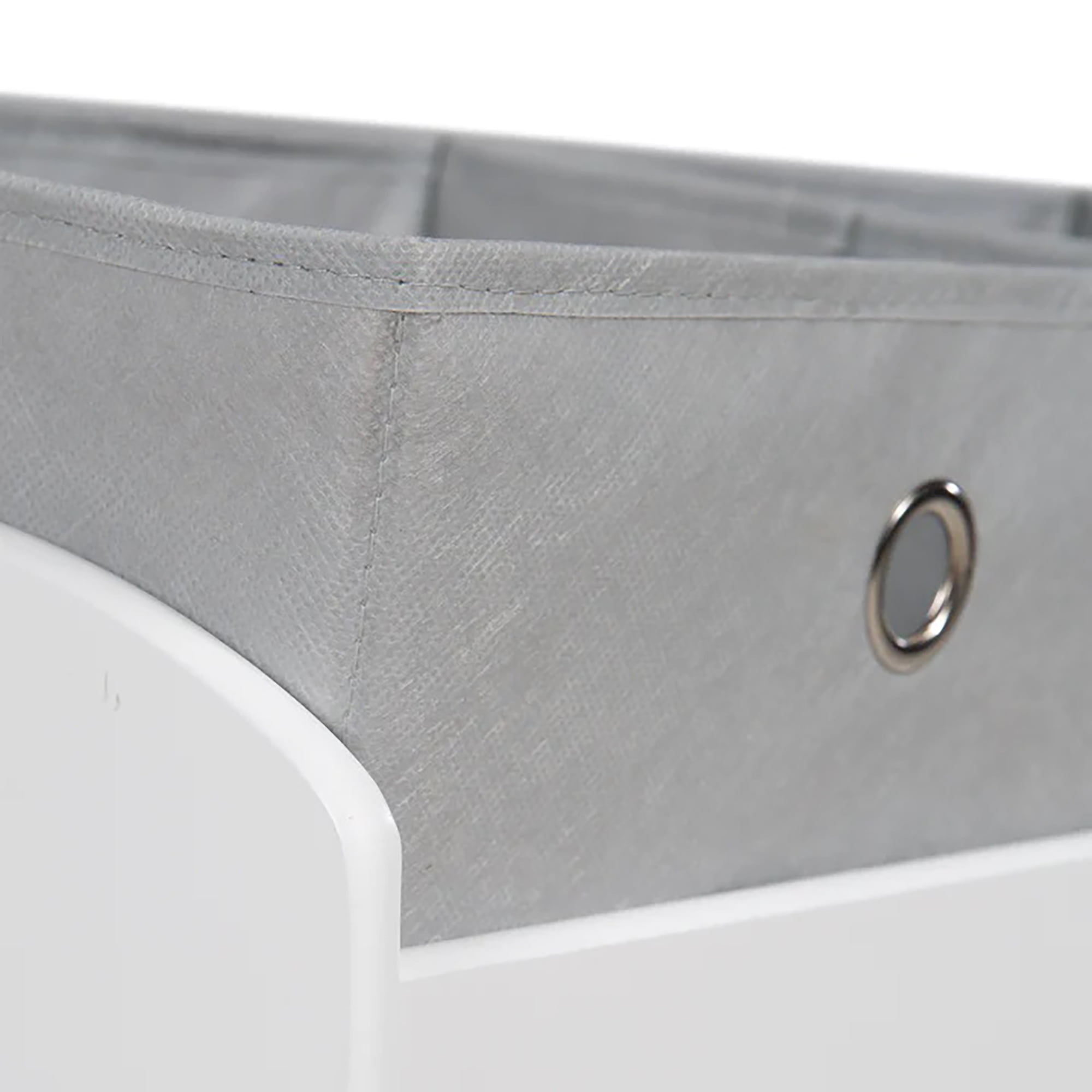 Roba Play Shelf Grey Space Children's Multi-Bin Toy Organizer with 5 Fabric Boxes, Boys & Girls