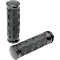 Drag Specialties Hotop Throttle by Wire Black Rubber Handlebar Grips (0630-0775)