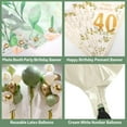 thumbnail image 4 of YANSION 40th Birthday Decorations for Women, Green Gold Theme Lady Party Decor, Olive Green Gold Sand White Latex Balloons and Happy 40th Birthday Banner, 40th Birthday Party Anniversary Supplies, 4 of 8