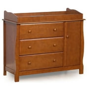 Bethany James Collection - Sleigh-Styled Changing Table with Drawers, in Walnut