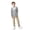 Light Gray, variant on Boys Girls School Uniform Cardigan Sweater Soft V-Neck Preppy Knit Outerwear, Embroidered Badge, Unisex Anti-Pill Long Sleeve Button Uniform Cardigan 3-10Y
