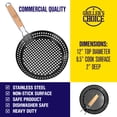 thumbnail image 4 of Griller's Choice Grill Basket - Large Non-Stick Commercial Skillet With Handle For Outdoor Grilling., 4 of 7