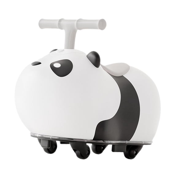 Juguetes para bebés, coche para montar, bajo ruido, dibujos animados de animales, juguete para caminar para niños. panda blanco