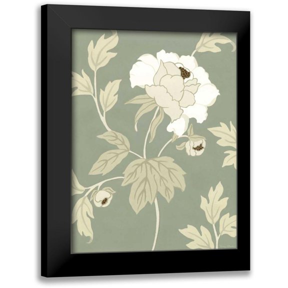 Slocum, Nancy 12x14 Black Modern Framed Museum Art Print Titled - Small Peony Elegance II