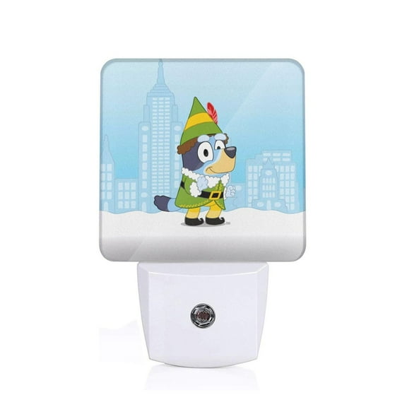 Johaoi Bluey for LED Night Light, Night Lights Plug into Wall with Dusk-to-Dawn Sensor Nightlight for Bedroom, Bathroom, Nursery, Hallway, Kitchen-UK