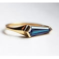 thumbnail image 6 of Tapered Baguette-Cut Lab-Created London Blue Topaz Bar-Set Fancy Ring in 925 Sterling Silver – Elegant Jewelry for Her, 6 of 6