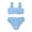 Blue, variant on Girls Swimsuits Girls Bathing Suits Girls Swimwear for Toddlers Two-Piece High-Waisted Bikini Set in Solid Sport Style for Girls Swim Bathing Suit Quick-Dry Fabric and Easy-Care Construction