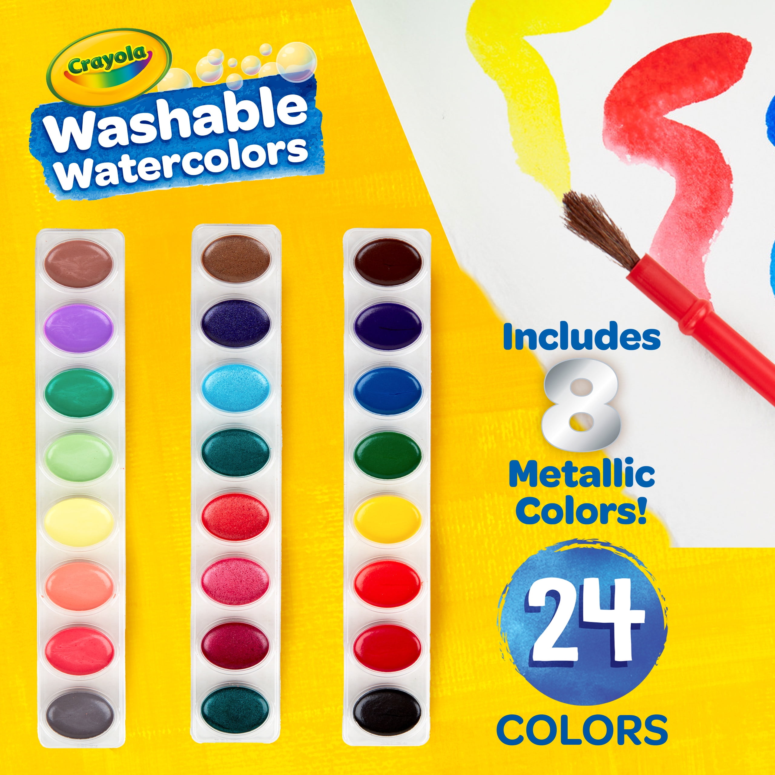 HIMI 36 Pcs Washable Crayons Watercolor Set for Kids/Toddler