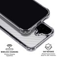 thumbnail image 2 of Skinit White Carbon Fiber Specialty Texture Material iPhone 16 Plus Clear Case, 2 of 4