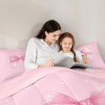 thumbnail image 4 of Erosebridal Teens Cute Watercolor Bow Twin Comforter Sets 3-Piece,Girls Kids Cartoon Stars Print Bow Knot Bedding Set,Pink Reversible,Breathable Home Decor, 4 of 6