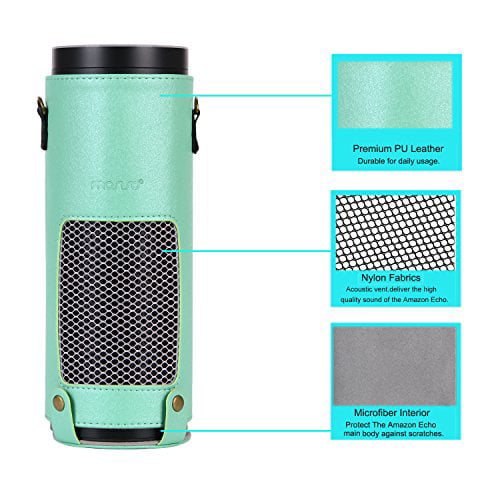 Mosiso Protective PU Leather Stand Cover Skin for Amazon Echo Portable Speaker 