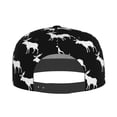 thumbnail image 5 of Adjustable Baseball Cap, cool white Moose Elk black Flat Bill Trucker Flat Brim Hats Dad Hat for Men Women - Snapback Hat Adjustable Size, 5 of 7