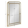 thumbnail image 6 of Kate and Laurel Lamson Transitional Framed Wall Mirror, 20 x 30, Gold, Sophisticated Glam Wall Decor, 6 of 7