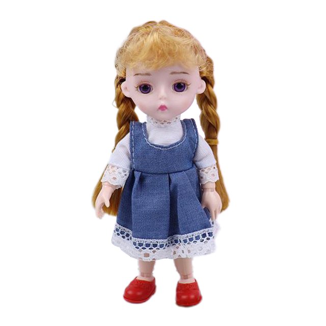articulaciones Muñeca BJD Ojos en 3D Vestido lindo Peluca de regalo Sunnimix Muñeca BJD Cuerpo de niña