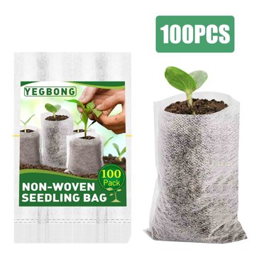 3-Size Biodegradable Non-Woven Nursery Bags - Fabric Seed Pots For Plants, Vegetables, Flowers (Eco-Friendly, Breathable)