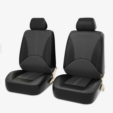 2 seat four seasons universal pu leather car seat cover color stitching  cushion