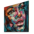 thumbnail image 2 of Designart 'Abstract Colorful Fantasy Portrait Of A Young Woman III' Modern Print on Natural Pine Wood, 2 of 5