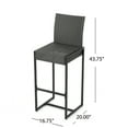 thumbnail image 6 of Cassidy Outdoor Wicker Barstools, Set of 4, Grey, 6 of 12