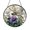 Acrylic 3.5 Inch, variant on Bright Silver Dragonfly Purple Aster Suncatcher Round Ornament Decor