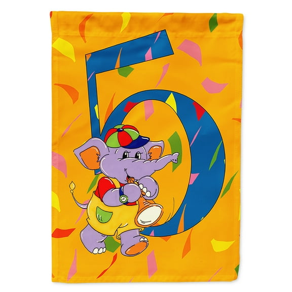 Carolines Treasures APH2163CHF Happy 5th Birthday Age 5 Flag Canvas House Size  Large multicolor