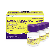 Healthy Living Acid Reducer for Frequent Heartburn Relief, 20 mg Esomeprazole Magnesium, 42 Capsules