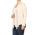 thumbnail image 3 of Women's Plus Size Soft Casual Drape Open Front Cardigan Long Sleeve, 3 of 4