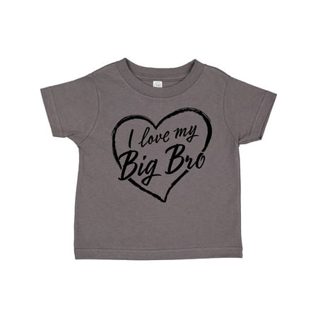 

Inktastic I Love My Big Bro in Black Chalk Heart Boys or Girls Toddler T-Shirt