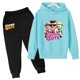 thumbnail image 3 of Sudadera con capucha para niños, abrigo de moda, estampado de viaje de anime para niños y niñas de 3 a 12 años, camiseta y pantalones, conjunto informal con capucha de 2 piezas, 3 of 5