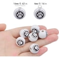 thumbnail image 3 of 100pcs 16 mm Dog Paw Print Wood Beads Round Animal Pet Footstep Printed Wooden Craft Beads White Black Cute Footprint Wood Beads for DIY Bracelet Necklace Jewelry Making Decoration, 3 of 7