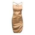 thumbnail image 4 of Vestido sexy con tirantes para mujer: diseño liso con cordones, tirantes ajustables, para uso informal diario/de noche., 4 of 5