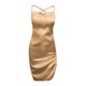 thumbnail image 4 of Vestido sexy con tirantes para mujer: diseño liso con cordones, tirantes ajustables, para uso informal diario/de noche., 4 of 5
