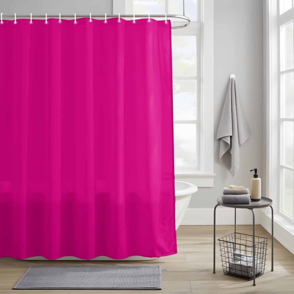 Bathroom Shower Curtain Rose Red Watercolor Waterproof Shower Curtains with Hooks, Solid Color Bath Curtains Bathtub Curtain Home Decor 36x72in
