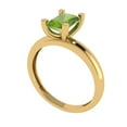 thumbnail image 2 of Solitaire Engagement Ring for Women - 1ct Natural Peridot in 14K Yellow Gold Promise Ring, 2 of 6
