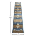 thumbnail image 4 of Emma + Oliver 2x11 Olefin Accent Runner with Southwestern Geometric Arrow Design in Blue, Black, Beige & Ivory and Natural Jute Backing, 4 of 6
