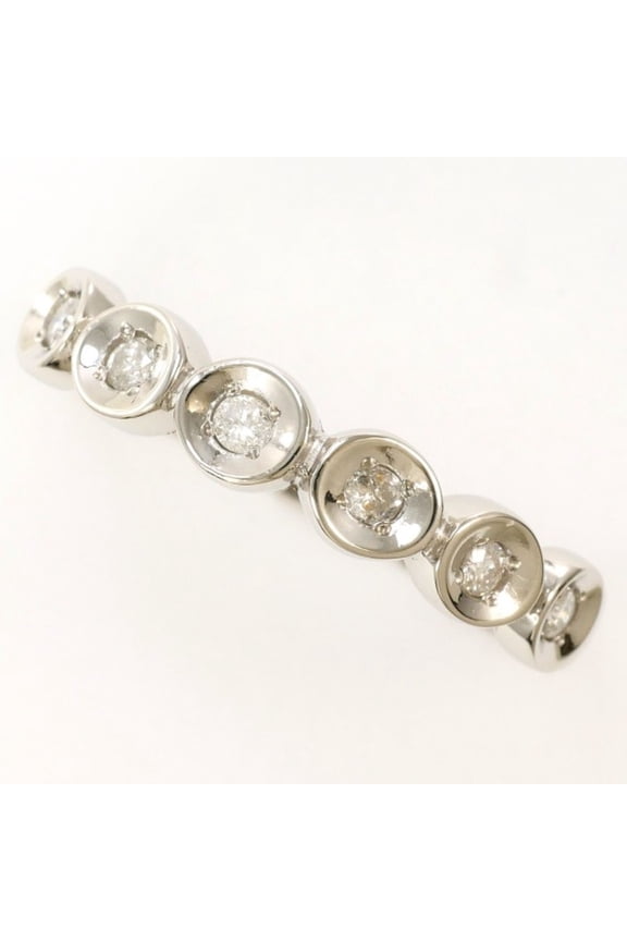 Pre-Owned PT900 Platinum Ring, 1 Diamond (0.15 carat), Total Weight Approx. 2.9g, Used Jewelry,...