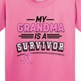thumbnail image 4 of Inktastic My Grandma is a Survivor Breast Cancer Awareness Youth T-Shirt, 4 of 5