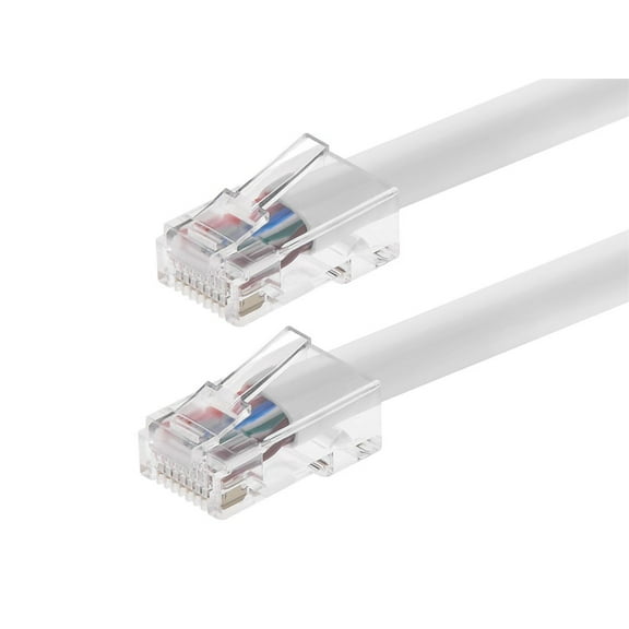 Monoprice Cat6 Ethernet Patch Cable - 0.5 Feet - White, RJ45, Stranded, 550Mhz, UTP, Pure Bare Copper Wire, 24AWG - Zeroboot Series
