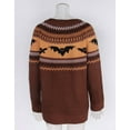 thumbnail image 3 of Halloween Sweaters for Women 2024 Bat Print Pullover Sweater Casual Loose Knitted Crewneck Sweaters Shermie, 3 of 6