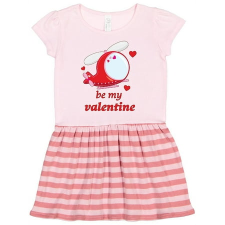 

Inktastic Be My Valentine- helicopter Gift Toddler Girl Dress
