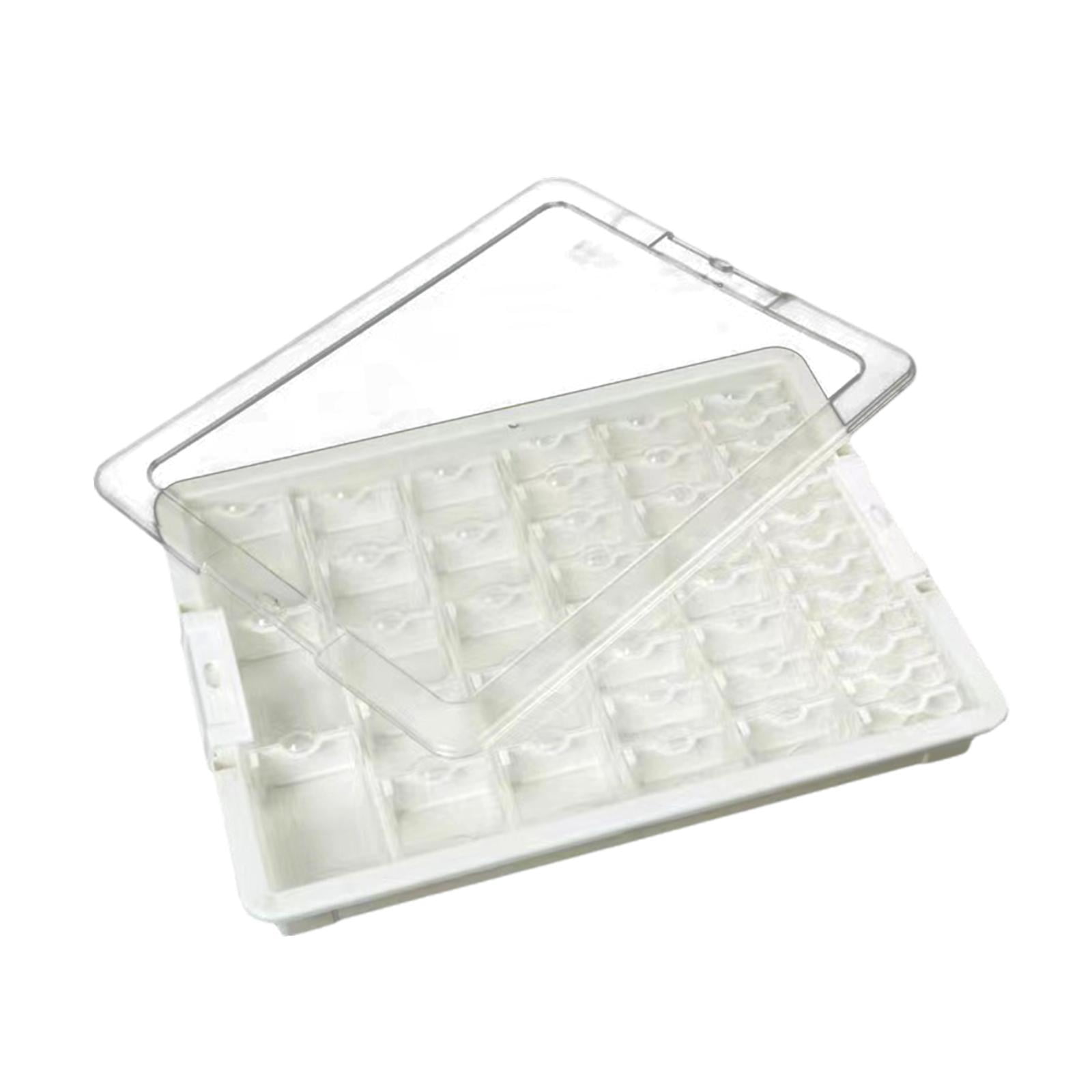 Yunhgft Bead Storage Box Bead Organizer Box with Lid Portable with Compartments Supplies 42 Grid